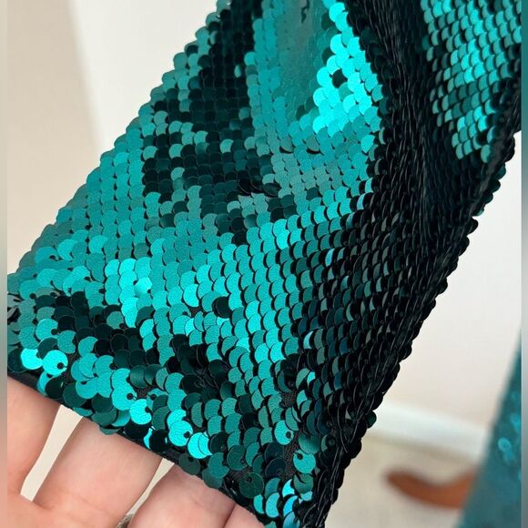 Dress The Population Natalie dress in emerald green sequins holiday cocktails XS - Picture 14 of 15